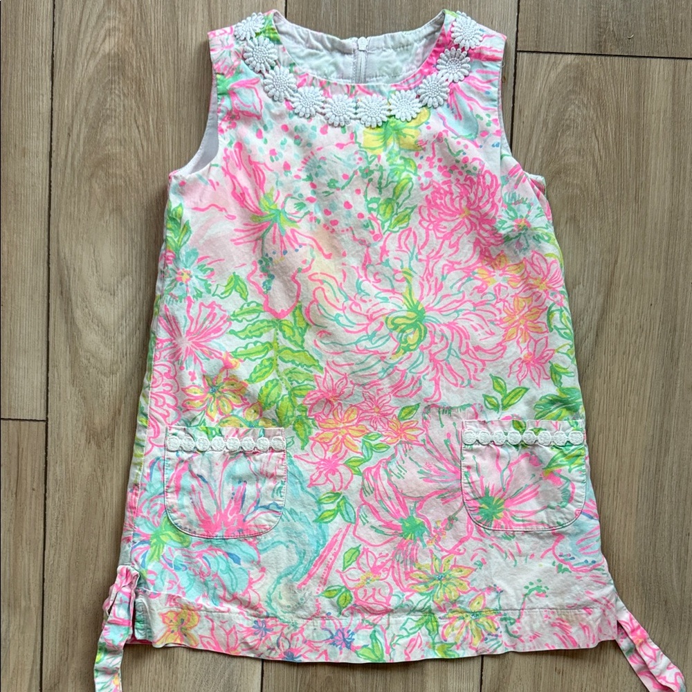 Lilly Pulitzer sz4 Floral Sleeveless Dress with Pockets